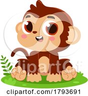 Poster, Art Print Of Cartoon Cute Baby Monkey
