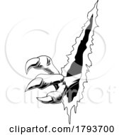 Poster, Art Print Of Dinosaur Dragon Or Monster Talons Breaking Through A Wall