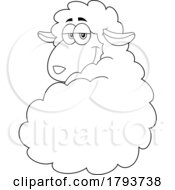 Cartoon Black And White Sheep