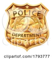 Police Badge Shield Star Sheriff Cop Crest Symbol by AtStockIllustration
