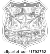 Police Badge Shield Star Sheriff Cop Crest Symbol