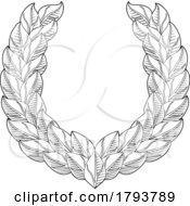 Laurel Wreath Branch Leaf Emblem Heraldry Design by AtStockIllustration