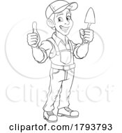 Bricklayer Mascot Tool Mason Construction Mascot by AtStockIllustration