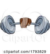 Weight Lifting Fist Hand Holding Barbell Concept by AtStockIllustration