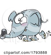 Clipart Cartoon Elephant Calf by toonaday