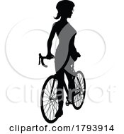 Poster, Art Print Of Bike And Bicyclist Silhouette