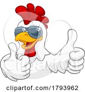 Poster, Art Print Of Chicken Rooster Cockerel Bird Sunglasses Cartoon