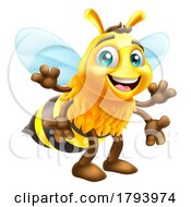Poster, Art Print Of Honey Bumble Bee Cartoon Bumblebee Cute Mascot