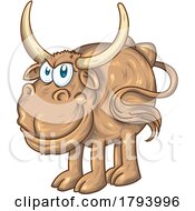 Strong Bull Character Cartoon