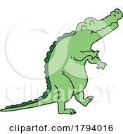 Cartoon Dancing Crocodile by lineartestpilot
