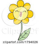 Poster, Art Print Of Cartoon Singing Flower