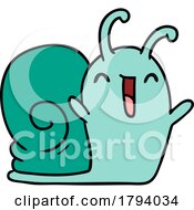 Cartoon Happy Snail by lineartestpilot