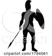 Spartan Silhouette Gladiator Trojan Greek Warrior