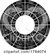 Poster, Art Print Of Star Signs Zodiac Horoscope Astrology Icon Symbols