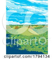 Poster, Art Print Of Chocolate Hills Scattered Around Bohol Philippines Wpa Art Deco Poster