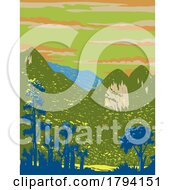 Poster, Art Print Of Xuan Son National Park In Phu Tho Province Vietnam Wpa Art Deco Poster