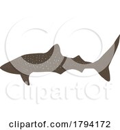 Poster, Art Print Of Whale Shark Swimming Side View Wpa Art