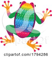 Poster, Art Print Of Colorful Mexican Themed Frog