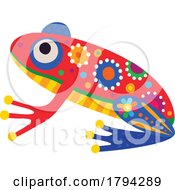 Poster, Art Print Of Colorful Mexican Themed Frog