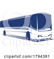 Blue Coach Or Passenger Bus by Vector Tradition SM