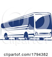 Blue Coach Or Passenger Bus