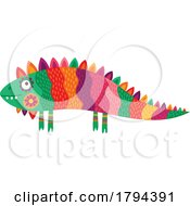 Colorful Mexican Themed Lizard by Vector Tradition SM