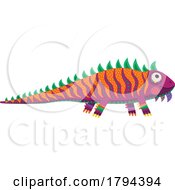 Poster, Art Print Of Colorful Mexican Themed Lizard