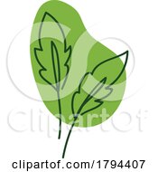 Poster, Art Print Of Green Leaf Icon Logo Design