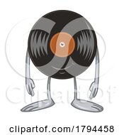 Cartoon Vinyl Record LP Character Mascot