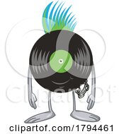 Poster, Art Print Of Cartoon Punk Rock Vinyl Record Lp Character Mascot