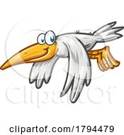 Poster, Art Print Of Cartoon Flying Seagull