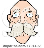 Cartoon Man With A Mustache by lineartestpilot