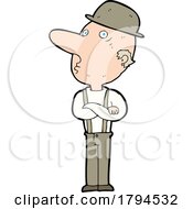 Cartoon Man With Folded Arms