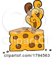Poster, Art Print Of Cartoon Smelly Cheese Wedge
