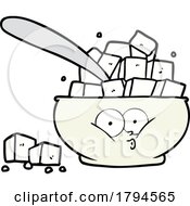 Poster, Art Print Of Cartoon Sugar Cube Bowl Character