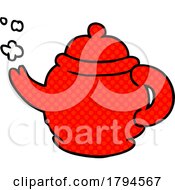 Cartoon Red Tea Pot