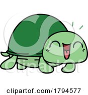 Cartoon Laughing Tortoise by lineartestpilot