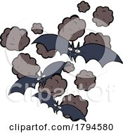 Poster, Art Print Of Cartoon Flying Bats