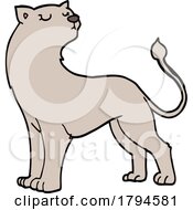 Poster, Art Print Of Cartoon Lioness Or Cougar