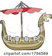 Cartoon Viking Ship by lineartestpilot
