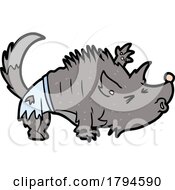 Cartoon Werewolf by lineartestpilot