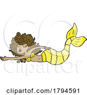 Cartoon Mermaid by lineartestpilot