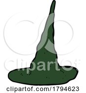 Cartoon Green Witch Hat