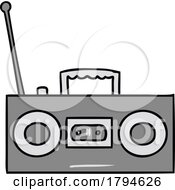 Cartoon Cassette Player Radio by lineartestpilot