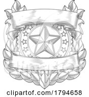 Poster, Art Print Of Police Military Badge Star Shield Sheriff Crest