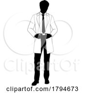 Scientist Chemist Pharmacist Man Silhouette Person