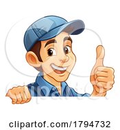 08/01/2023 - Handyman Mechanic Painter Plumber Cartoon Mascot