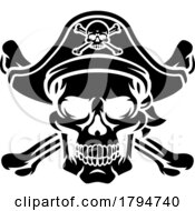 08/02/2023 - Pirate Hat Skull And Crossbones Cartoon