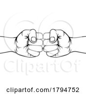 Two Fists Clenched Fist Bump Punch