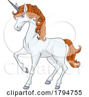08/02/2023 - Unicorn Horn Horse Animal Cartoon Mascot From Myth